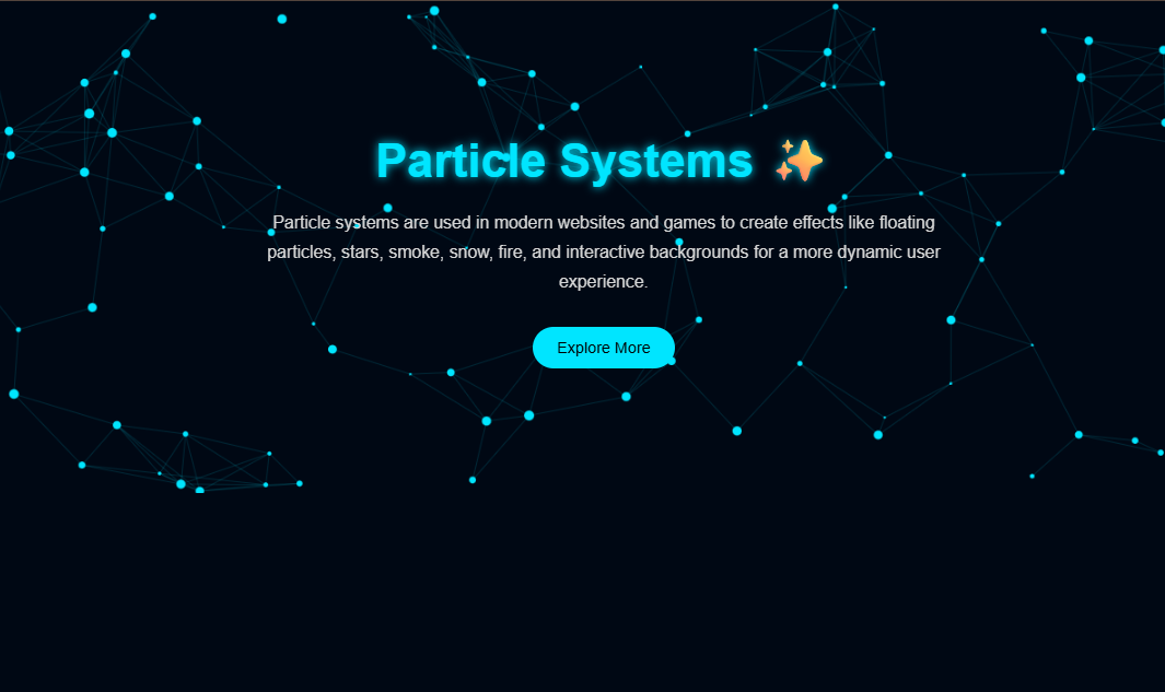 Particles code block preview