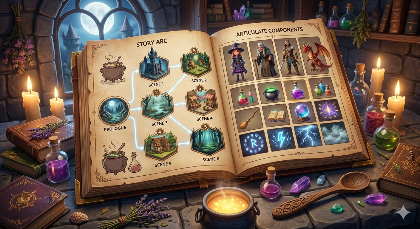 Magic of the Witch template preview